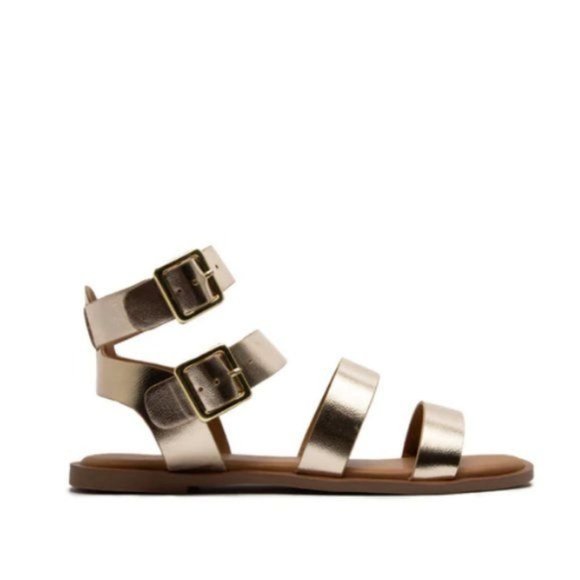 !! NEW !! Strappy Gladiator Sandals in Gold Champagne - Picture 5 of 12